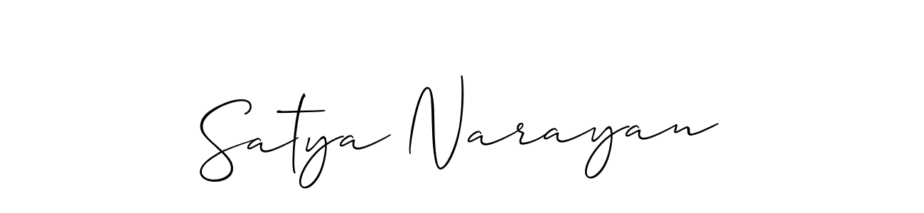 Allison_Script is a professional signature style that is perfect for those who want to add a touch of class to their signature. It is also a great choice for those who want to make their signature more unique. Get Satya Narayan name to fancy signature for free. Satya Narayan signature style 2 images and pictures png