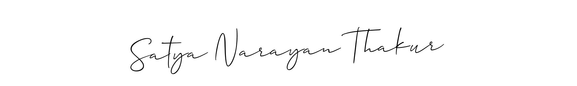 Create a beautiful signature design for name Satya Narayan Thakur. With this signature (Allison_Script) fonts, you can make a handwritten signature for free. Satya Narayan Thakur signature style 2 images and pictures png