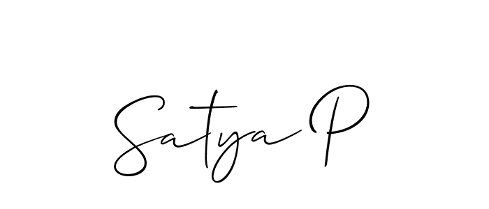 Check out images of Autograph of Satya P name. Actor Satya P Signature Style. Allison_Script is a professional sign style online. Satya P signature style 2 images and pictures png