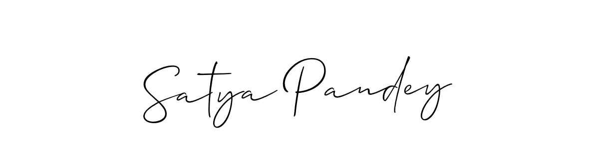 Use a signature maker to create a handwritten signature online. With this signature software, you can design (Allison_Script) your own signature for name Satya Pandey. Satya Pandey signature style 2 images and pictures png