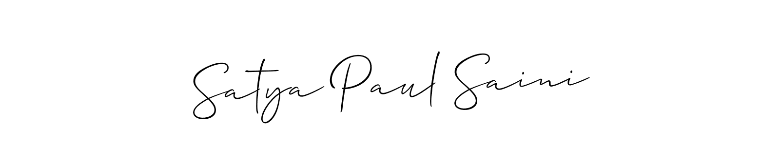 How to make Satya Paul Saini name signature. Use Allison_Script style for creating short signs online. This is the latest handwritten sign. Satya Paul Saini signature style 2 images and pictures png