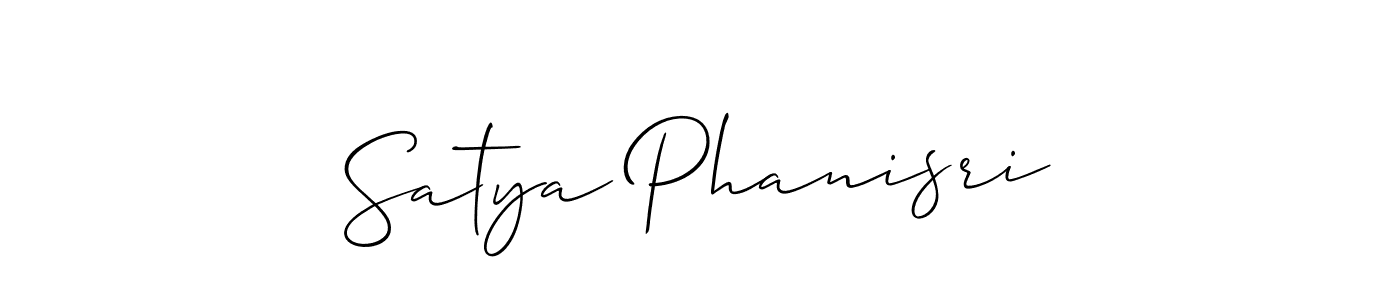 if you are searching for the best signature style for your name Satya Phanisri. so please give up your signature search. here we have designed multiple signature styles  using Allison_Script. Satya Phanisri signature style 2 images and pictures png