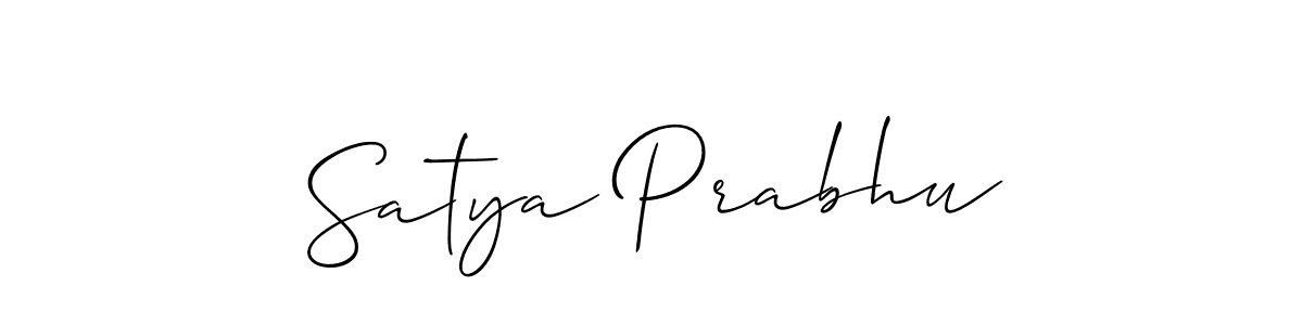 Design your own signature with our free online signature maker. With this signature software, you can create a handwritten (Allison_Script) signature for name Satya Prabhu. Satya Prabhu signature style 2 images and pictures png