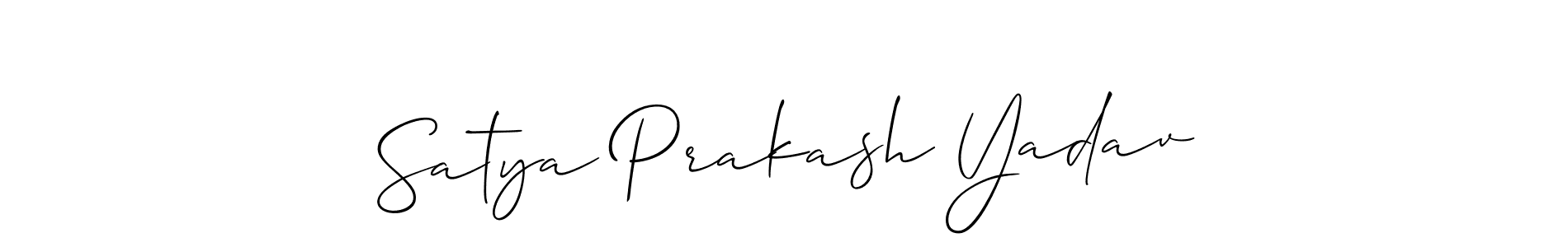 Make a beautiful signature design for name Satya Prakash Yadav. With this signature (Allison_Script) style, you can create a handwritten signature for free. Satya Prakash Yadav signature style 2 images and pictures png