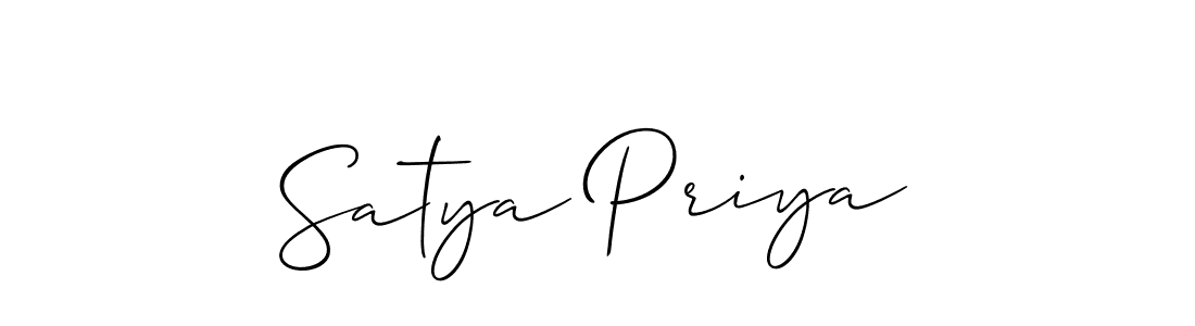 How to Draw Satya Priya signature style? Allison_Script is a latest design signature styles for name Satya Priya. Satya Priya signature style 2 images and pictures png