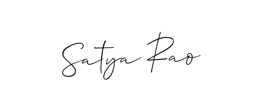 How to make Satya Rao signature? Allison_Script is a professional autograph style. Create handwritten signature for Satya Rao name. Satya Rao signature style 2 images and pictures png