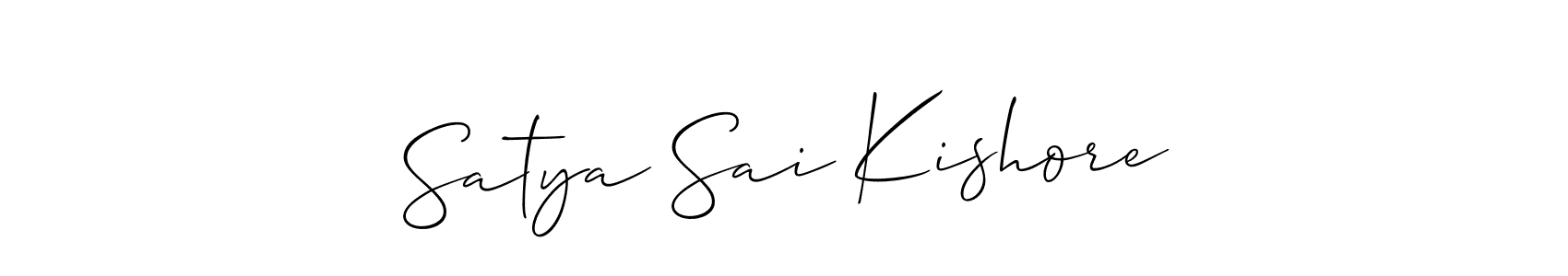 Make a short Satya Sai Kishore signature style. Manage your documents anywhere anytime using Allison_Script. Create and add eSignatures, submit forms, share and send files easily. Satya Sai Kishore signature style 2 images and pictures png
