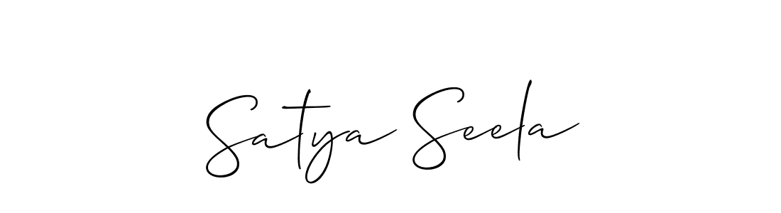 Make a short Satya Seela signature style. Manage your documents anywhere anytime using Allison_Script. Create and add eSignatures, submit forms, share and send files easily. Satya Seela signature style 2 images and pictures png