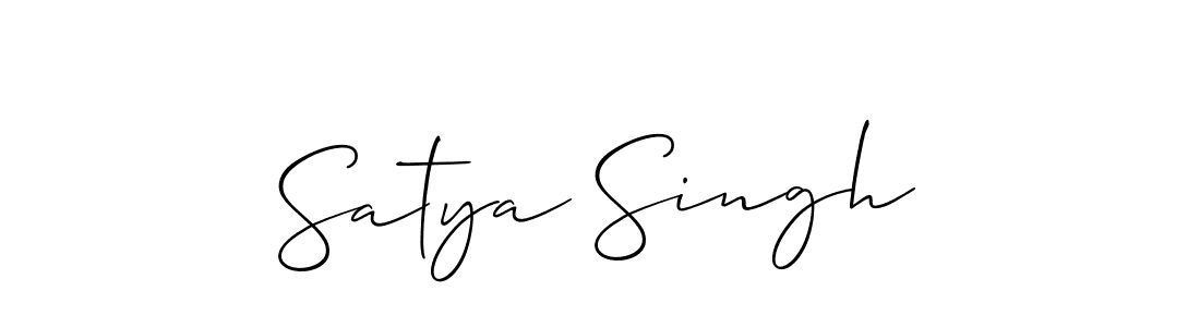 It looks lik you need a new signature style for name Satya Singh. Design unique handwritten (Allison_Script) signature with our free signature maker in just a few clicks. Satya Singh signature style 2 images and pictures png