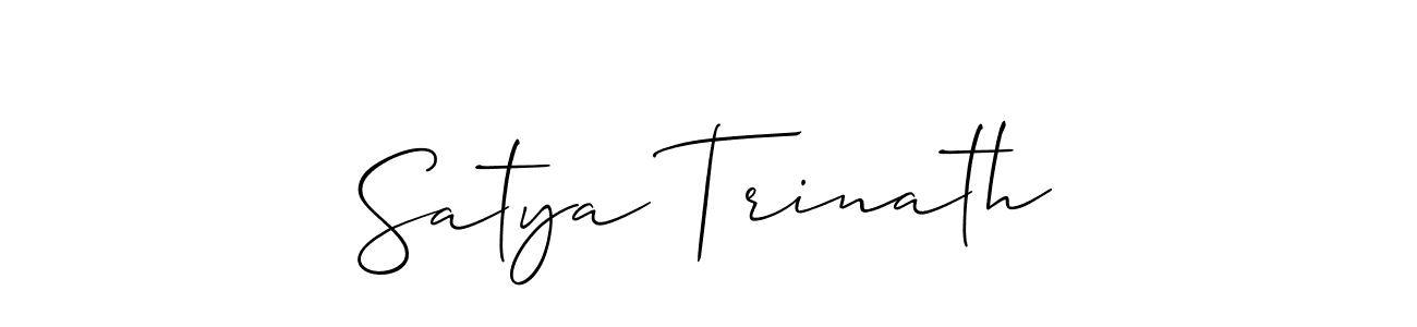 You should practise on your own different ways (Allison_Script) to write your name (Satya Trinath) in signature. don't let someone else do it for you. Satya Trinath signature style 2 images and pictures png