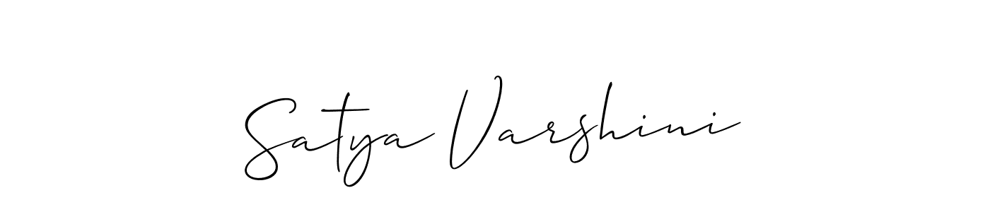 It looks lik you need a new signature style for name Satya Varshini. Design unique handwritten (Allison_Script) signature with our free signature maker in just a few clicks. Satya Varshini signature style 2 images and pictures png