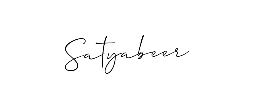 Also we have Satyabeer name is the best signature style. Create professional handwritten signature collection using Allison_Script autograph style. Satyabeer signature style 2 images and pictures png