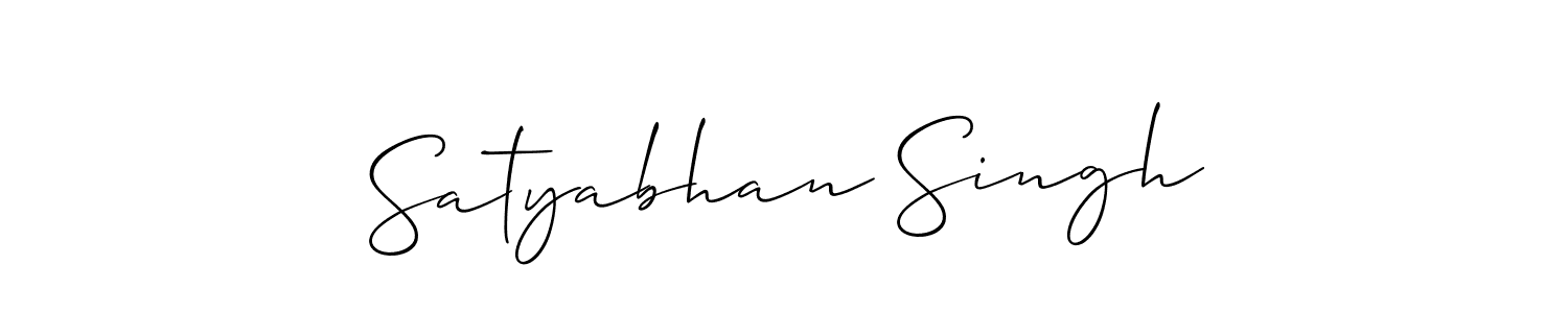 The best way (Allison_Script) to make a short signature is to pick only two or three words in your name. The name Satyabhan Singh include a total of six letters. For converting this name. Satyabhan Singh signature style 2 images and pictures png