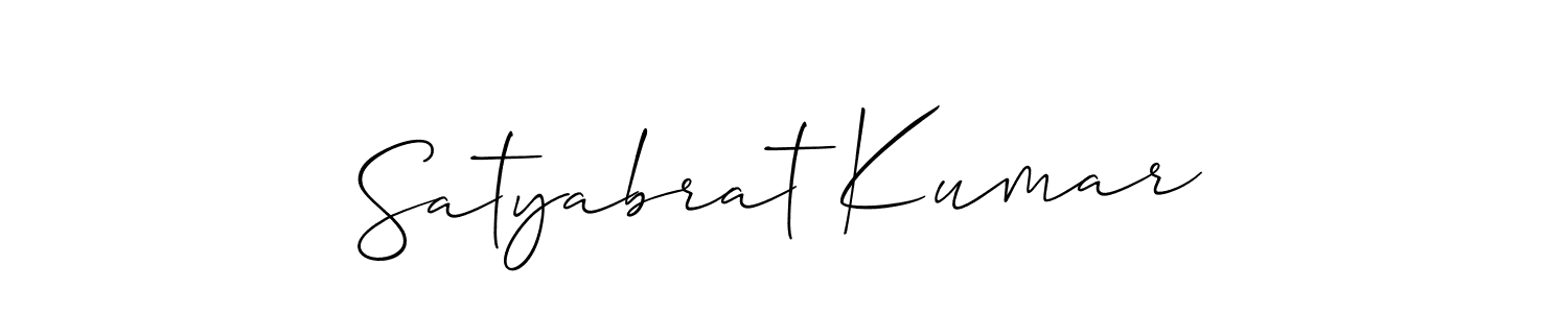 You should practise on your own different ways (Allison_Script) to write your name (Satyabrat Kumar) in signature. don't let someone else do it for you. Satyabrat Kumar signature style 2 images and pictures png