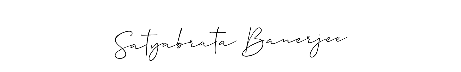 You should practise on your own different ways (Allison_Script) to write your name (Satyabrata Banerjee) in signature. don't let someone else do it for you. Satyabrata Banerjee signature style 2 images and pictures png
