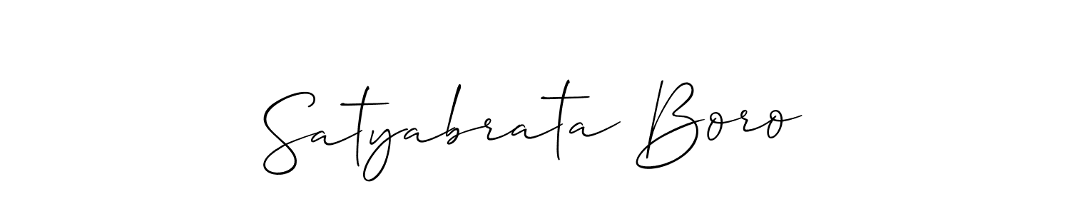 You should practise on your own different ways (Allison_Script) to write your name (Satyabrata Boro) in signature. don't let someone else do it for you. Satyabrata Boro signature style 2 images and pictures png