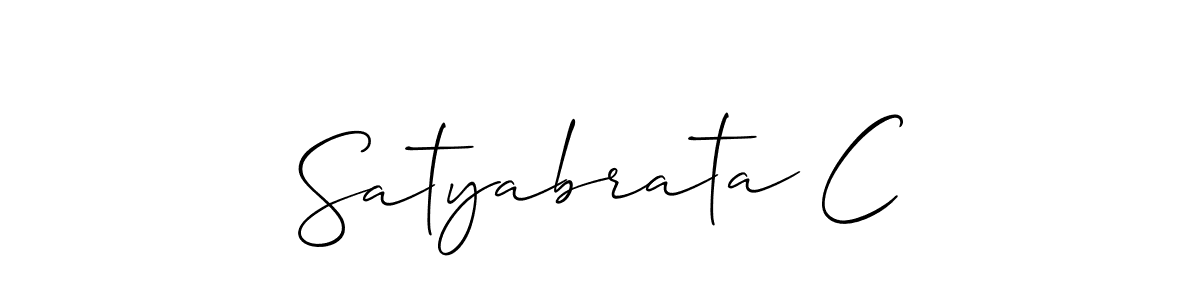 You should practise on your own different ways (Allison_Script) to write your name (Satyabrata C) in signature. don't let someone else do it for you. Satyabrata C signature style 2 images and pictures png