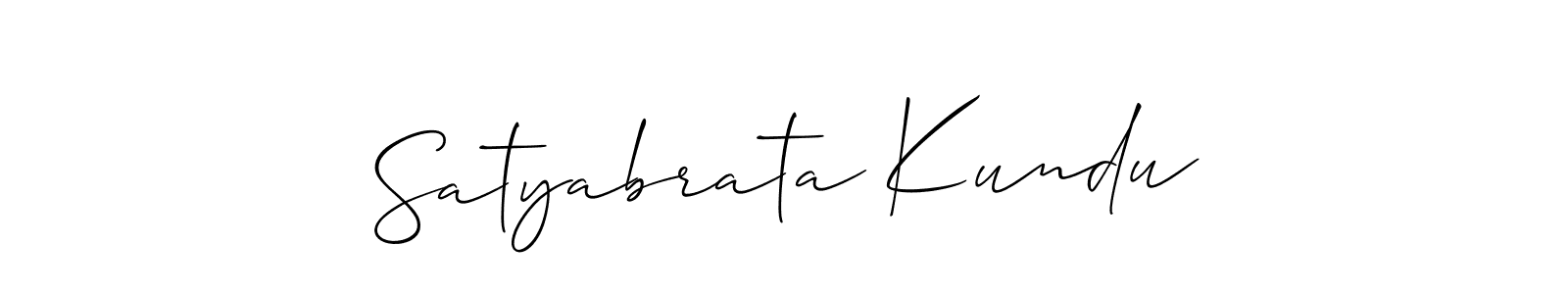 Use a signature maker to create a handwritten signature online. With this signature software, you can design (Allison_Script) your own signature for name Satyabrata Kundu. Satyabrata Kundu signature style 2 images and pictures png