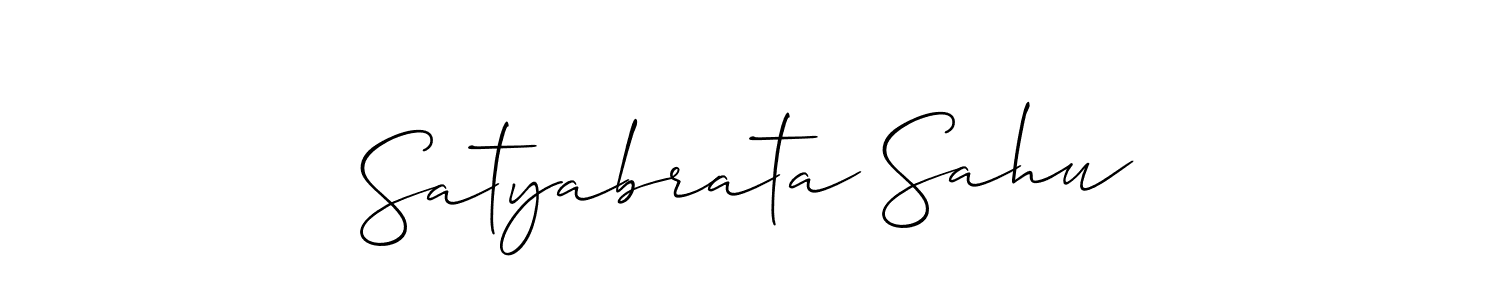 Create a beautiful signature design for name Satyabrata Sahu. With this signature (Allison_Script) fonts, you can make a handwritten signature for free. Satyabrata Sahu signature style 2 images and pictures png