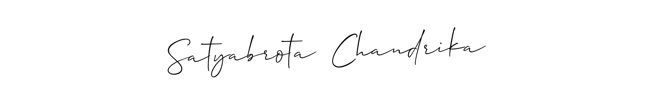 Allison_Script is a professional signature style that is perfect for those who want to add a touch of class to their signature. It is also a great choice for those who want to make their signature more unique. Get Satyabrota  Chandrika name to fancy signature for free. Satyabrota  Chandrika signature style 2 images and pictures png