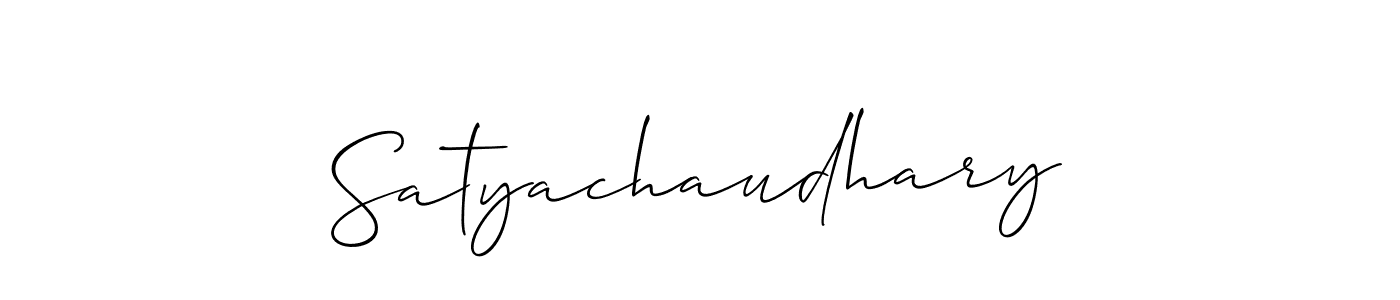 Make a beautiful signature design for name Satyachaudhary. With this signature (Allison_Script) style, you can create a handwritten signature for free. Satyachaudhary signature style 2 images and pictures png