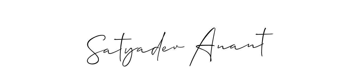 Design your own signature with our free online signature maker. With this signature software, you can create a handwritten (Allison_Script) signature for name Satyadev Anant. Satyadev Anant signature style 2 images and pictures png