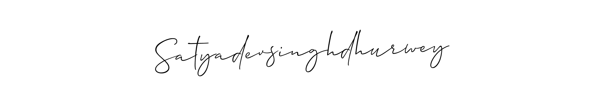 The best way (Allison_Script) to make a short signature is to pick only two or three words in your name. The name Satyadevsinghdhurwey include a total of six letters. For converting this name. Satyadevsinghdhurwey signature style 2 images and pictures png