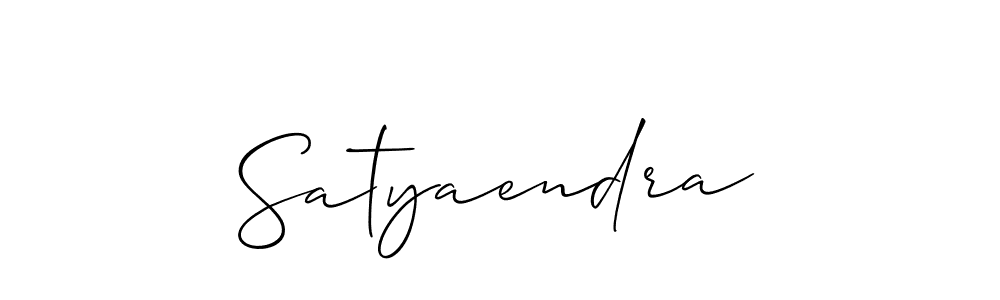 Also we have Satyaendra name is the best signature style. Create professional handwritten signature collection using Allison_Script autograph style. Satyaendra signature style 2 images and pictures png