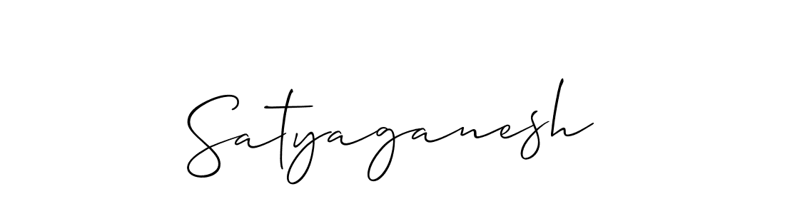 Use a signature maker to create a handwritten signature online. With this signature software, you can design (Allison_Script) your own signature for name Satyaganesh. Satyaganesh signature style 2 images and pictures png