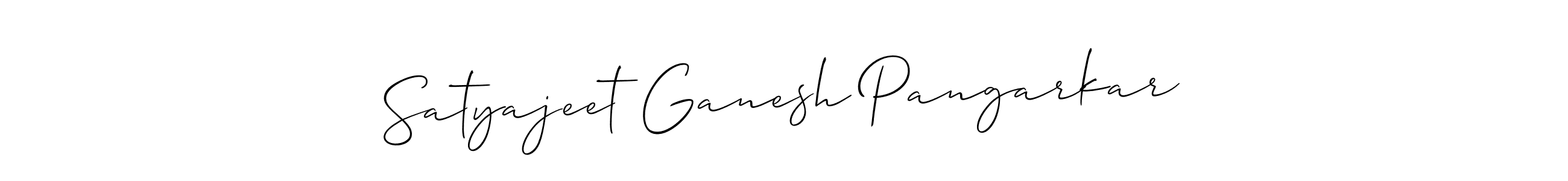 Also You can easily find your signature by using the search form. We will create Satyajeet Ganesh Pangarkar name handwritten signature images for you free of cost using Allison_Script sign style. Satyajeet Ganesh Pangarkar signature style 2 images and pictures png