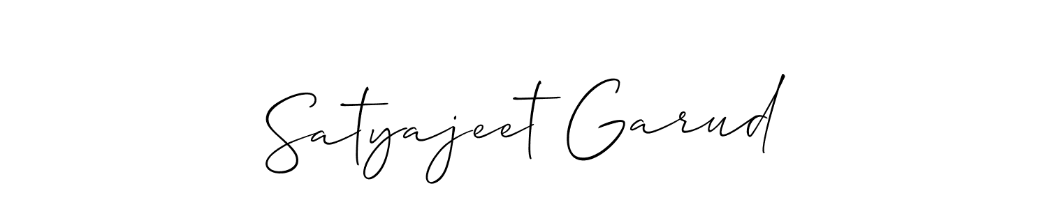 This is the best signature style for the Satyajeet Garud name. Also you like these signature font (Allison_Script). Mix name signature. Satyajeet Garud signature style 2 images and pictures png