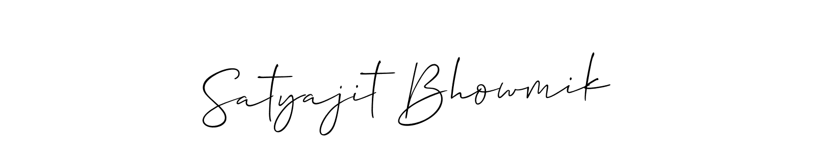 You should practise on your own different ways (Allison_Script) to write your name (Satyajit Bhowmik) in signature. don't let someone else do it for you. Satyajit Bhowmik signature style 2 images and pictures png