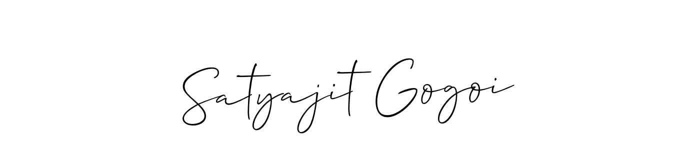 Make a short Satyajit Gogoi signature style. Manage your documents anywhere anytime using Allison_Script. Create and add eSignatures, submit forms, share and send files easily. Satyajit Gogoi signature style 2 images and pictures png