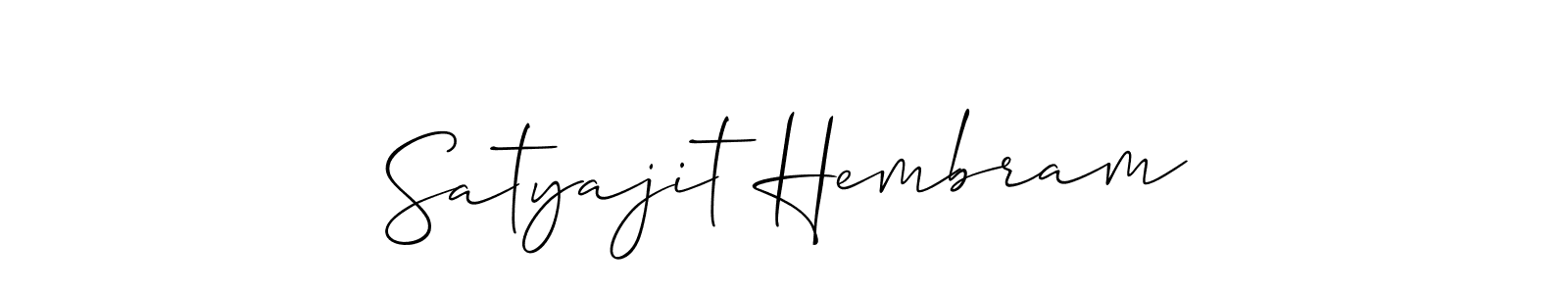 How to Draw Satyajit Hembram signature style? Allison_Script is a latest design signature styles for name Satyajit Hembram. Satyajit Hembram signature style 2 images and pictures png