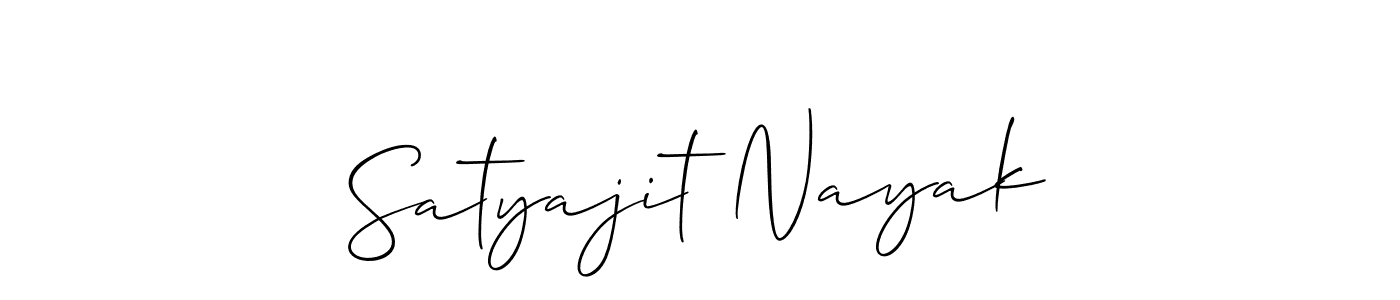 The best way (Allison_Script) to make a short signature is to pick only two or three words in your name. The name Satyajit Nayak include a total of six letters. For converting this name. Satyajit Nayak signature style 2 images and pictures png