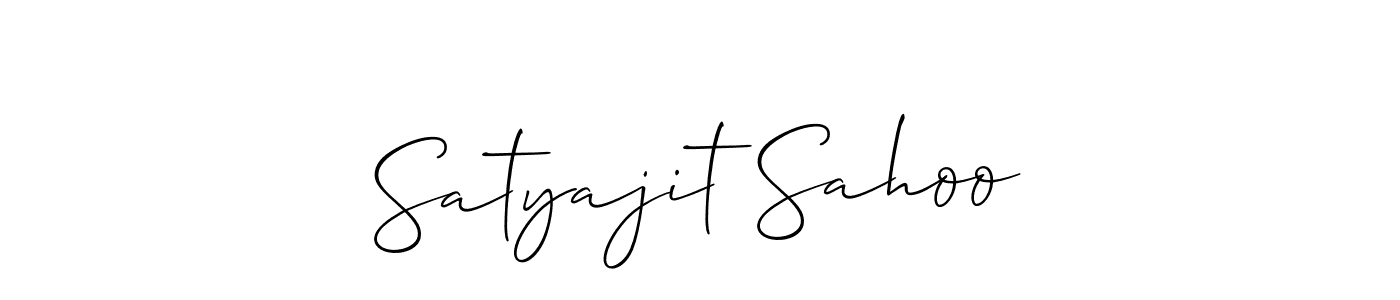 Allison_Script is a professional signature style that is perfect for those who want to add a touch of class to their signature. It is also a great choice for those who want to make their signature more unique. Get Satyajit Sahoo name to fancy signature for free. Satyajit Sahoo signature style 2 images and pictures png