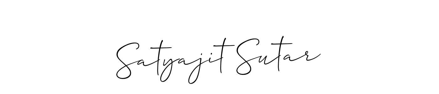 How to make Satyajit Sutar name signature. Use Allison_Script style for creating short signs online. This is the latest handwritten sign. Satyajit Sutar signature style 2 images and pictures png