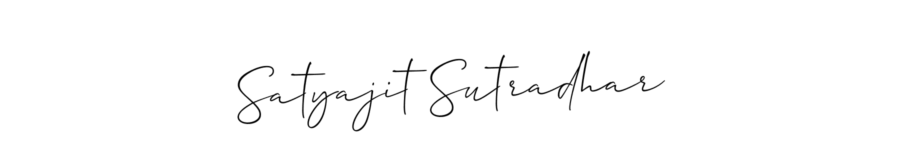 This is the best signature style for the Satyajit Sutradhar name. Also you like these signature font (Allison_Script). Mix name signature. Satyajit Sutradhar signature style 2 images and pictures png