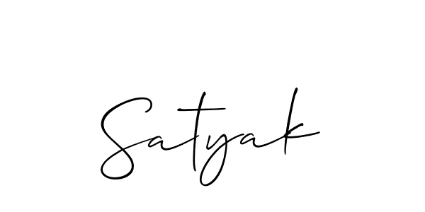 Make a beautiful signature design for name Satyak. Use this online signature maker to create a handwritten signature for free. Satyak signature style 2 images and pictures png