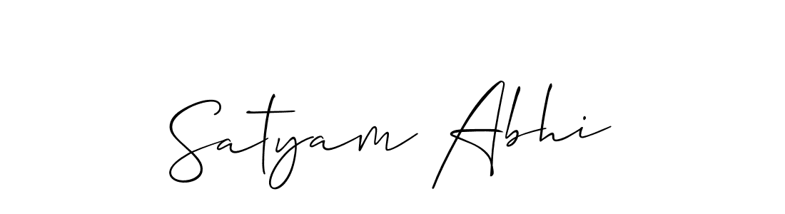 Make a beautiful signature design for name Satyam Abhi. With this signature (Allison_Script) style, you can create a handwritten signature for free. Satyam Abhi signature style 2 images and pictures png