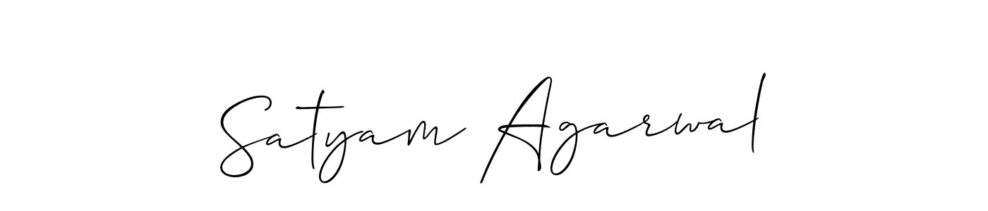 Satyam Agarwal stylish signature style. Best Handwritten Sign (Allison_Script) for my name. Handwritten Signature Collection Ideas for my name Satyam Agarwal. Satyam Agarwal signature style 2 images and pictures png