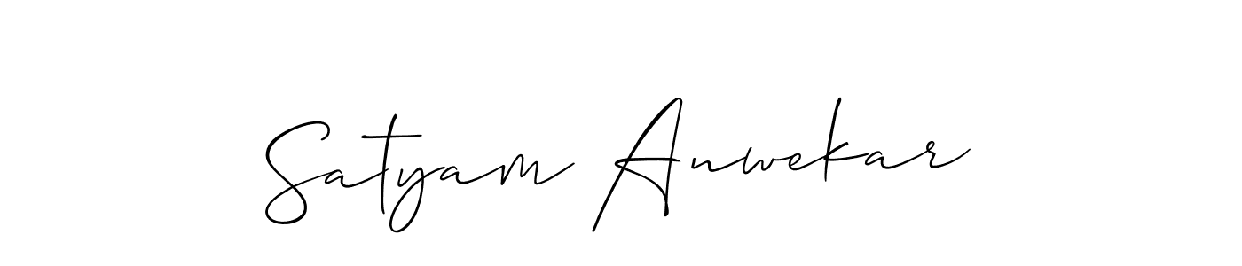 This is the best signature style for the Satyam Anwekar name. Also you like these signature font (Allison_Script). Mix name signature. Satyam Anwekar signature style 2 images and pictures png