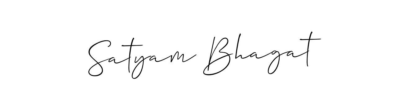 Make a beautiful signature design for name Satyam Bhagat. With this signature (Allison_Script) style, you can create a handwritten signature for free. Satyam Bhagat signature style 2 images and pictures png