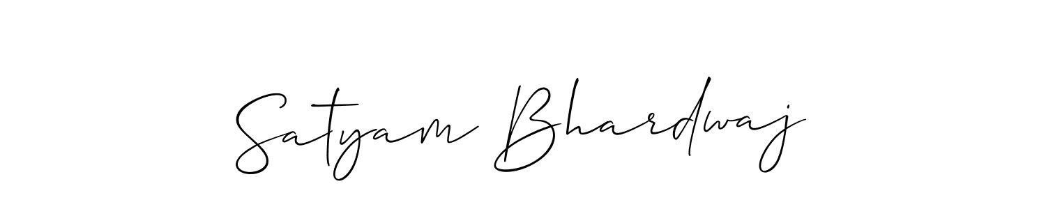 Use a signature maker to create a handwritten signature online. With this signature software, you can design (Allison_Script) your own signature for name Satyam Bhardwaj. Satyam Bhardwaj signature style 2 images and pictures png