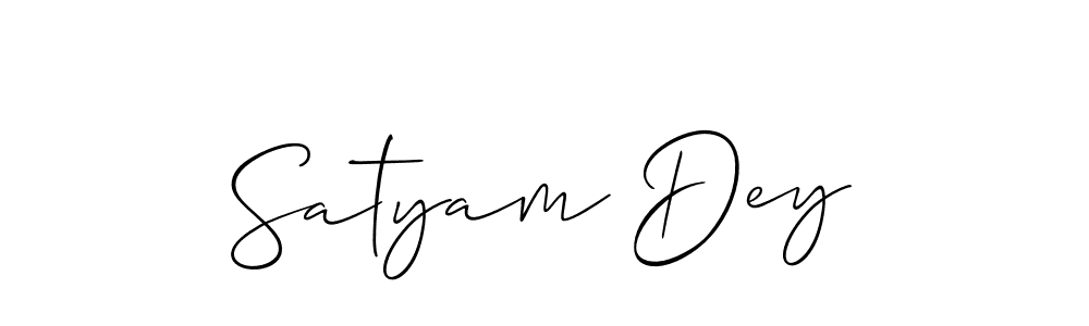 Create a beautiful signature design for name Satyam Dey. With this signature (Allison_Script) fonts, you can make a handwritten signature for free. Satyam Dey signature style 2 images and pictures png