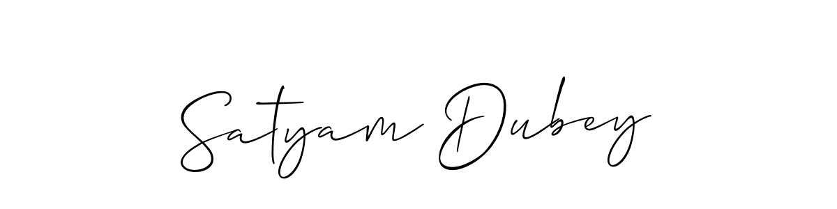 It looks lik you need a new signature style for name Satyam Dubey. Design unique handwritten (Allison_Script) signature with our free signature maker in just a few clicks. Satyam Dubey signature style 2 images and pictures png