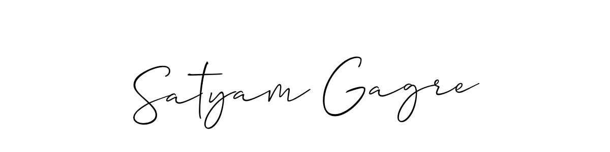 It looks lik you need a new signature style for name Satyam Gagre. Design unique handwritten (Allison_Script) signature with our free signature maker in just a few clicks. Satyam Gagre signature style 2 images and pictures png