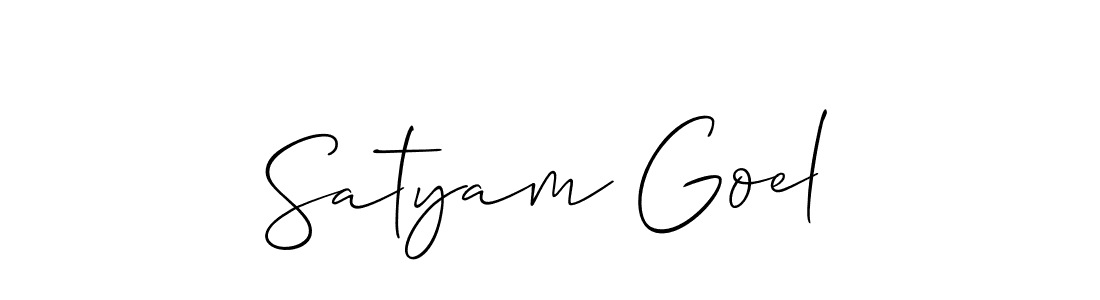 Also You can easily find your signature by using the search form. We will create Satyam Goel name handwritten signature images for you free of cost using Allison_Script sign style. Satyam Goel signature style 2 images and pictures png