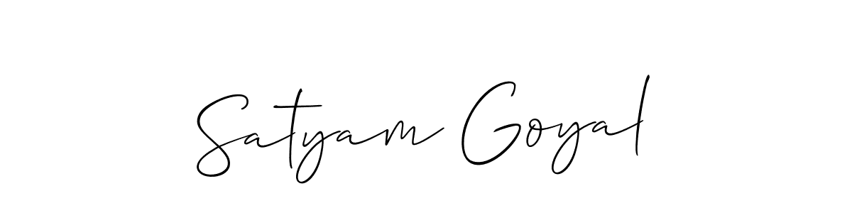 Also You can easily find your signature by using the search form. We will create Satyam Goyal name handwritten signature images for you free of cost using Allison_Script sign style. Satyam Goyal signature style 2 images and pictures png