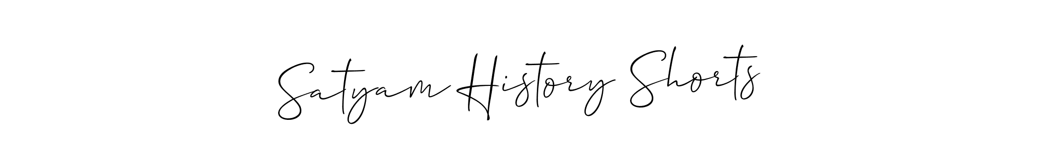 You should practise on your own different ways (Allison_Script) to write your name (Satyam History Shorts) in signature. don't let someone else do it for you. Satyam History Shorts signature style 2 images and pictures png